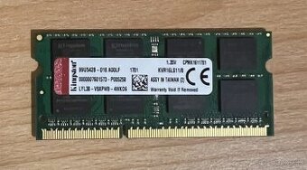 8GB - DDR3 - PC3-12800 - 1600MHz - SODIMM - Kingston