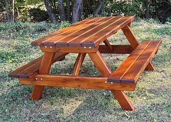 pivný set, drevené sedenie