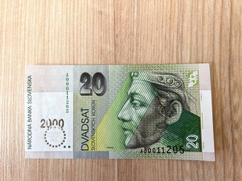 Slovenská bankovka 20 SK Bimilenium
