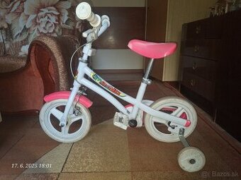 Detský bicykel tojkolka Dino plus nová červená prilba k tomu