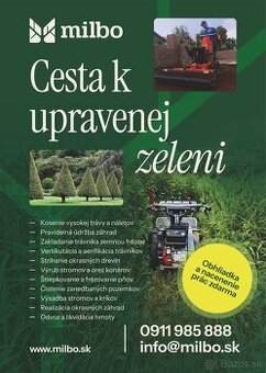 Tráva / trávnik / živý plot -realizácia / údržba