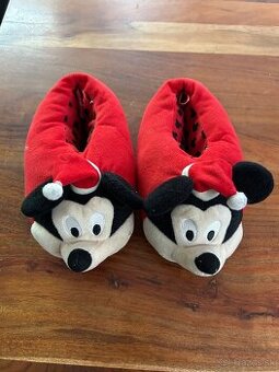 vianocne detske papuce Mickey Mouse