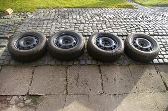 Plechove disky 5x100 r15 so zimnymi pneu