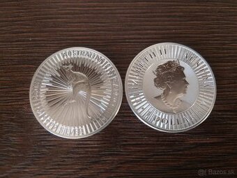 Prodám stříbrné investiční mince Kangaroo Klokan 1 Oz