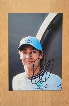 George Russell Mercedes Formule 1 originální autogram