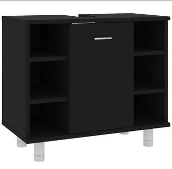 Predám elegantnú čiernu skrinku do kúpeľne – NOVÁ