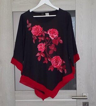 Tunika s bordovou potlačou v.L