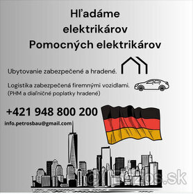 Elektrikár / Pomocný elektrikári Nemecko +