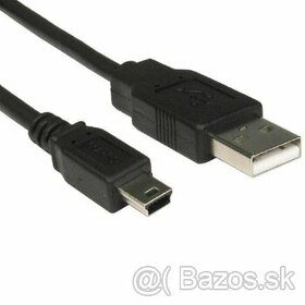 Predám nový dátový a nabíjací kábel mini USB na samec USB