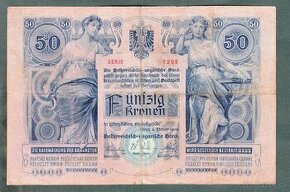 Staré bankovky 50 korun 1902 VZÁCNÁ - 1