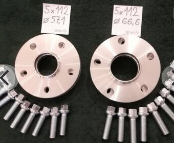 Predám rozširovacie podložky duralové 5x112 aj 5x120 a iné