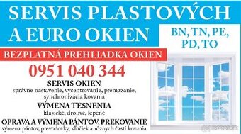 Servis plastových okien a eurookien
