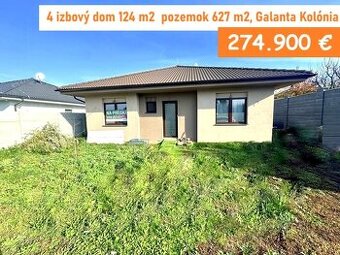 Krásny 4 izbový dom 124 m2 pozemok 627 m2, Galanta Kolónia