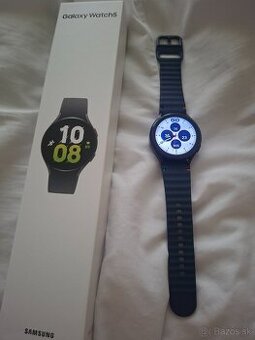 Samsung watch 5 44 lte čierne s modrým.remienkom
