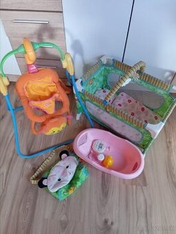 Postieľka, hojdačka, doplnky pre bábiky