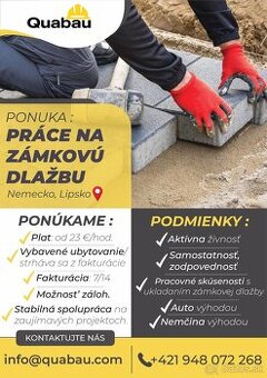 Ponuka práce Nemecko-Zámková Dlažba
