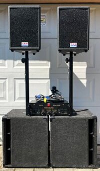 4-KANÁLOVÉ OZVUČENIE 1800W pre mobilných DJ"s, kapely, klub