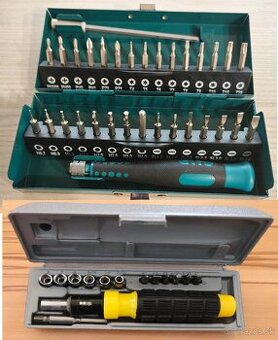 Náradie minišrubovák s bity a ráčna