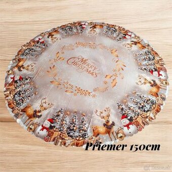 Vianočný zlatý teflonový obrus