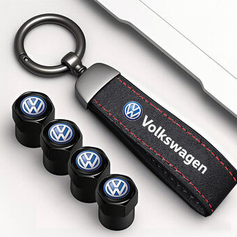 kožená klúčenka + čiapočky volkswagen