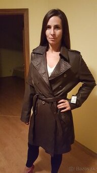 Novy hnedy kozeny kabat Marco Polo 40