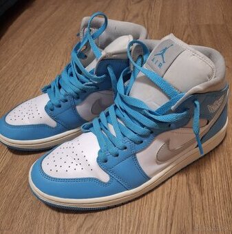 Tenisky Nike - Jordan 1 Mid Dark Powder Blue White