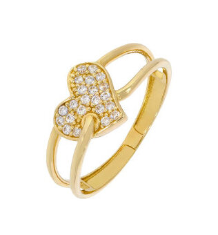 NOVÝ Krásny zlatý prsteň zo 14k zlata - Korai