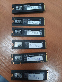 Nové / skoro nové 1TB / 2TB / 4TB NVMe disky Crucial