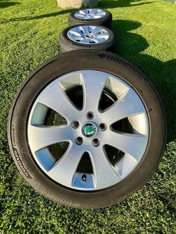 Disky 5x112 R16, 7J ET45 + letné pneumatiky 205/55 R16