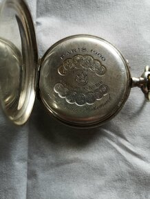 Pánske vreckové strieborné hodinky, rok 1900 - 1