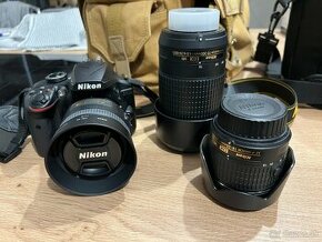 Predám Nikon d3400 s objektívmi