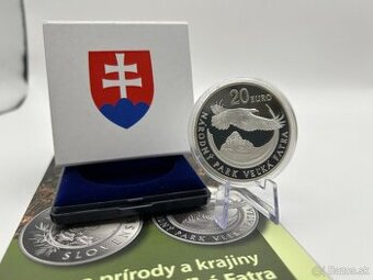 20€ Veľká Fatra 2009 proof s podpisom autora na prebale