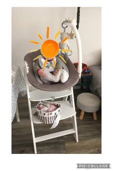 Detská stolička Hauck Beta+ biela s lehátkom