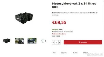 bočné tašky, brašne na motorku KOJI -Nové-