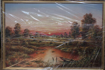 Tri krásne obrazy v drevených rámoch