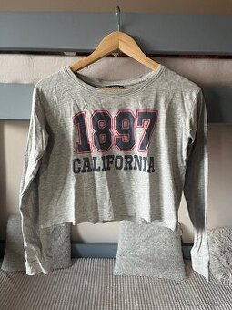 Crop top tričko s dlhým rukávom