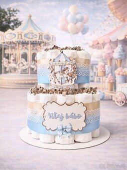 Plienková torta MODRÝ KOLOTOČ