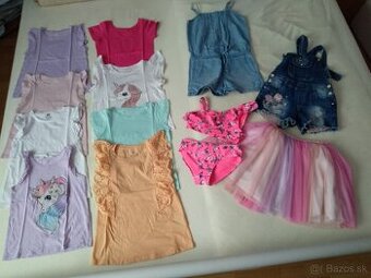 Dievčenské H&M letné oblečenie veľkosť 128