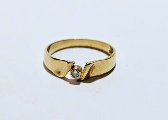 14k zlatý prsteň 0,04ct ✨✨✨