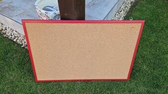 Korková nástenka 90x60 cm červená