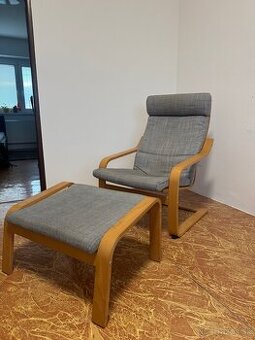 Kreslo ikea poang + podozka - 1