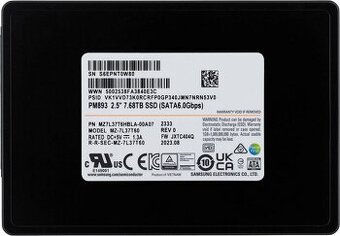 SAMSUNG PM893 2.5" 7.68TB SSD (sata)