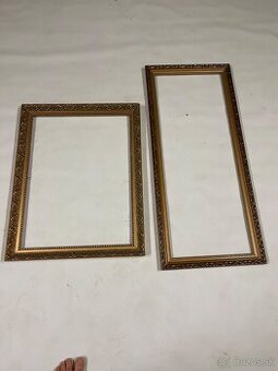 Predám zlaté ozdobné rámy – 2 ks