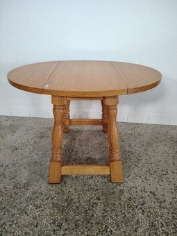 Rustikální masivní skládací stolek, dub, Nábytek s příběhem