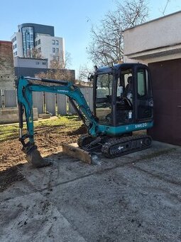 Vykopove prace minibagrom 2t