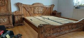 Drevená posteľ Poľovnicke motivy 180×200 vrátane roštov