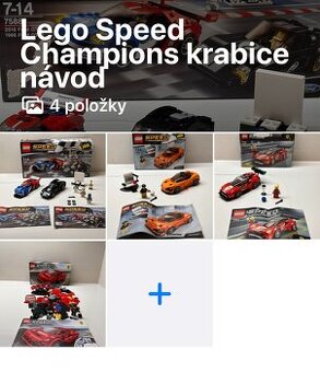 Lego Speed Champions krabicí a návodem