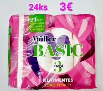 Toaletný papier, papierové vreckovky.