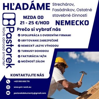 MURÁR / STRECHÁR / FASÁDNIK / REMESELIK - NEMECKO ZAHRANIČIE