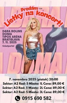 Lístky na koncert - Dara Rolins